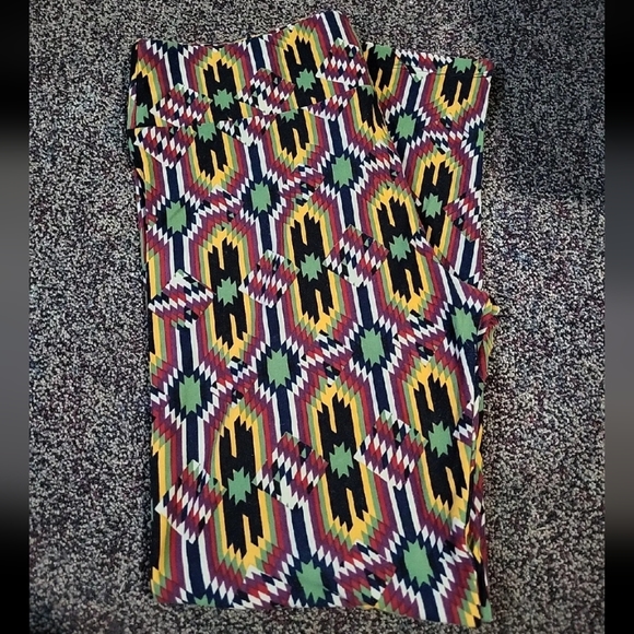 Lularoe Size TC Leggings Geometric Fall Colors - Picture 1 of 1